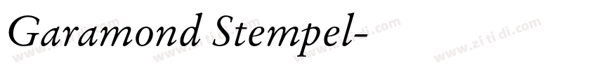 Garamond Stempel字体转换